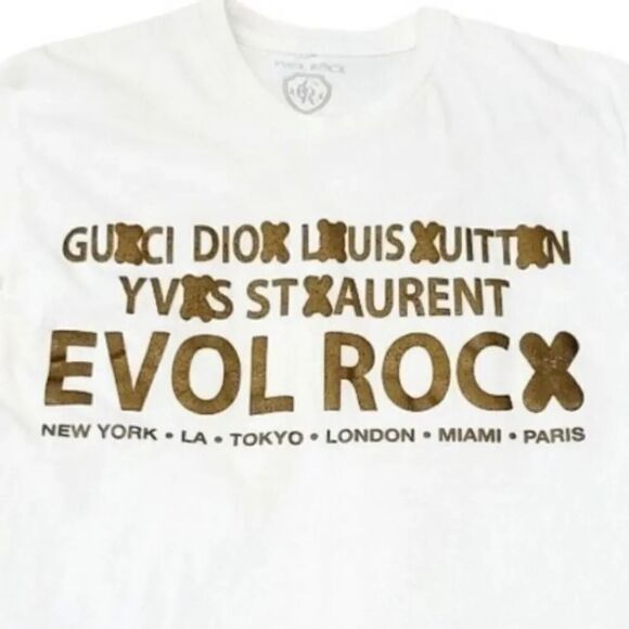 Vintage 90's Y2K Evol Rocx Designers Graphic Boyfriend Muscle Tank Tshirt Size M - Picture 1 of 11